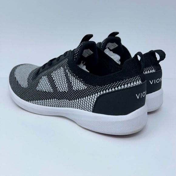 Vionic Womens Lenora Walking Shoes Black White Lace Up Low Top 7.5 Wide - Picture 10 of 12
